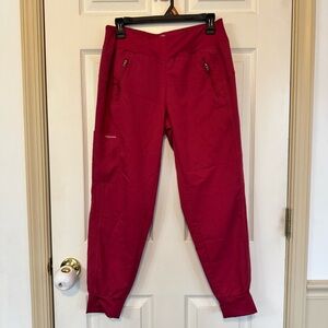 Healing Hands Purple Label Tara Jogger Scrub Pants Women’s Size SP Wine